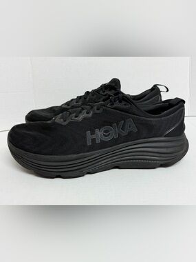 Hoka One One Gaviota 5 Wide Mens 15 Black Running Shoes 1134234 BBLC Stability